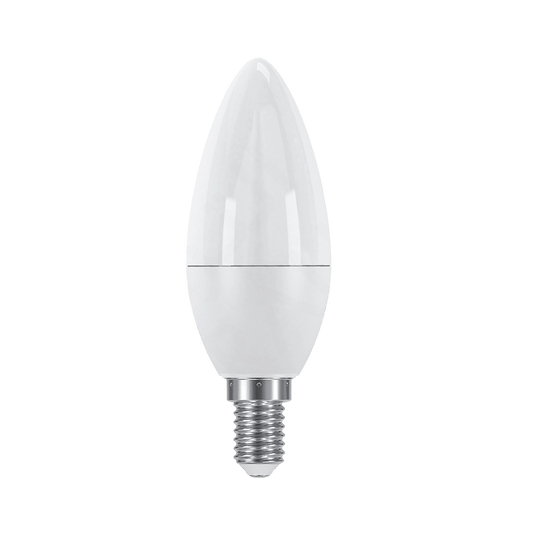 White LED candle bulb on a transparent background