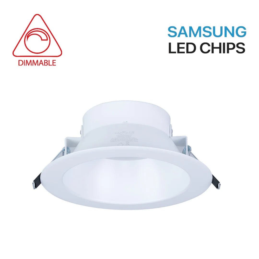 Samsung LED chip dimmable light fixture on a white background