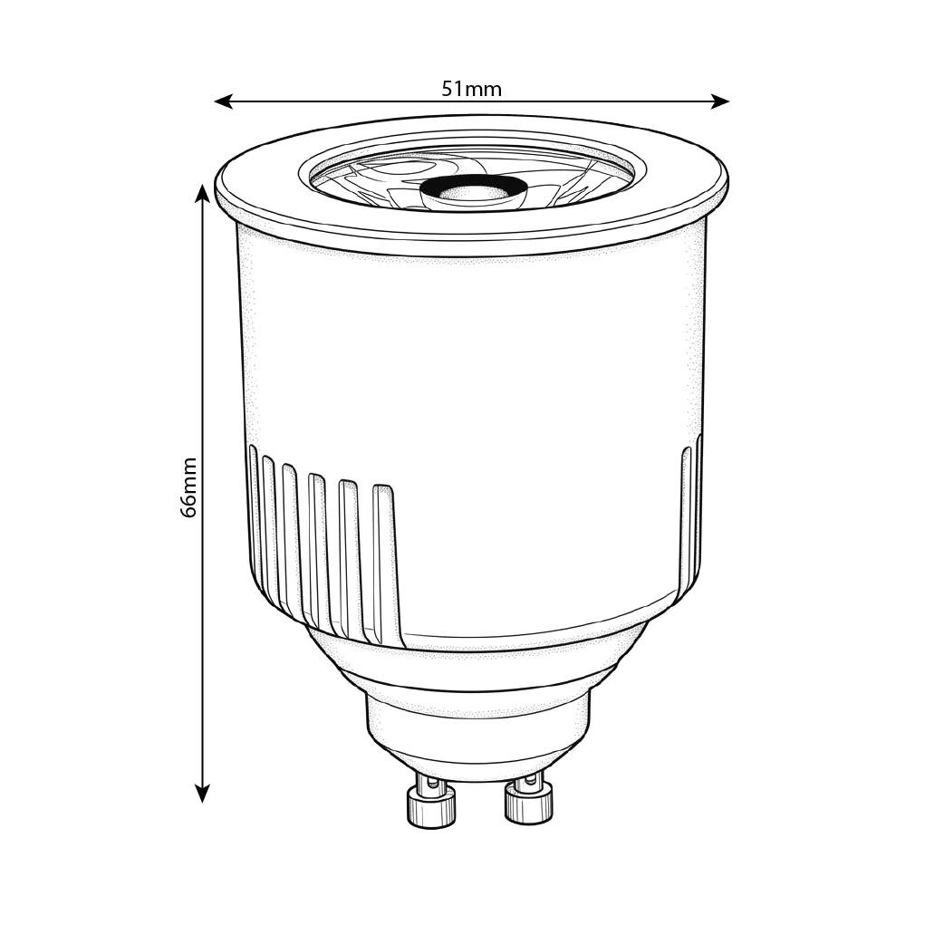 Ultralight 5° Narrow Light GU10 Base Bulb 3.2W (BR3766) – 5