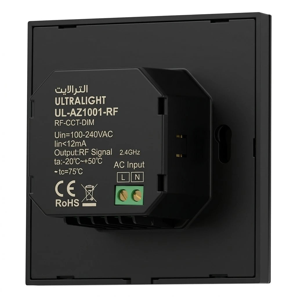 A-Z Smart Switch offers wireless lighting control via RF 2.4G, supporting 3 independent zones + master controller.
