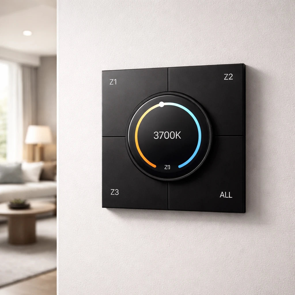Ultralight A-Z Smart Switch with Screen for Modern Smart Lighting (UL-AZ1002-LCD-PB)