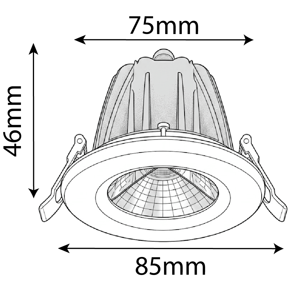 Ultralight Anti-Glare Recessed LED Downlight - Energy-Efficient Lighting (BR6228)