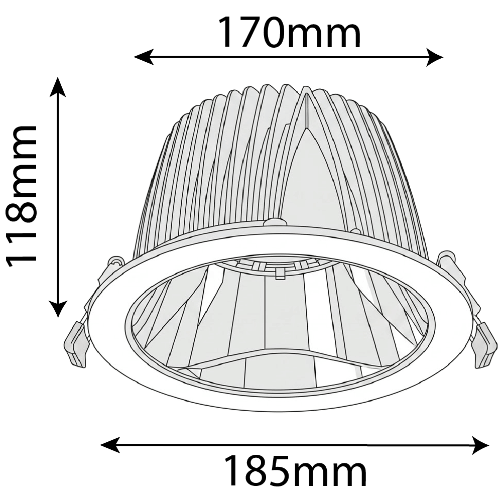 Ultralight Anti-Glare Recessed LED Downlight - Energy-Efficient Lighting (BR6228)