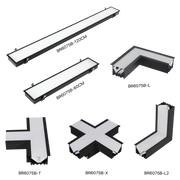 الترا لايت إنارة خطية داخل الجدار لون اسود قابلة للتوصيل (BR6075B)