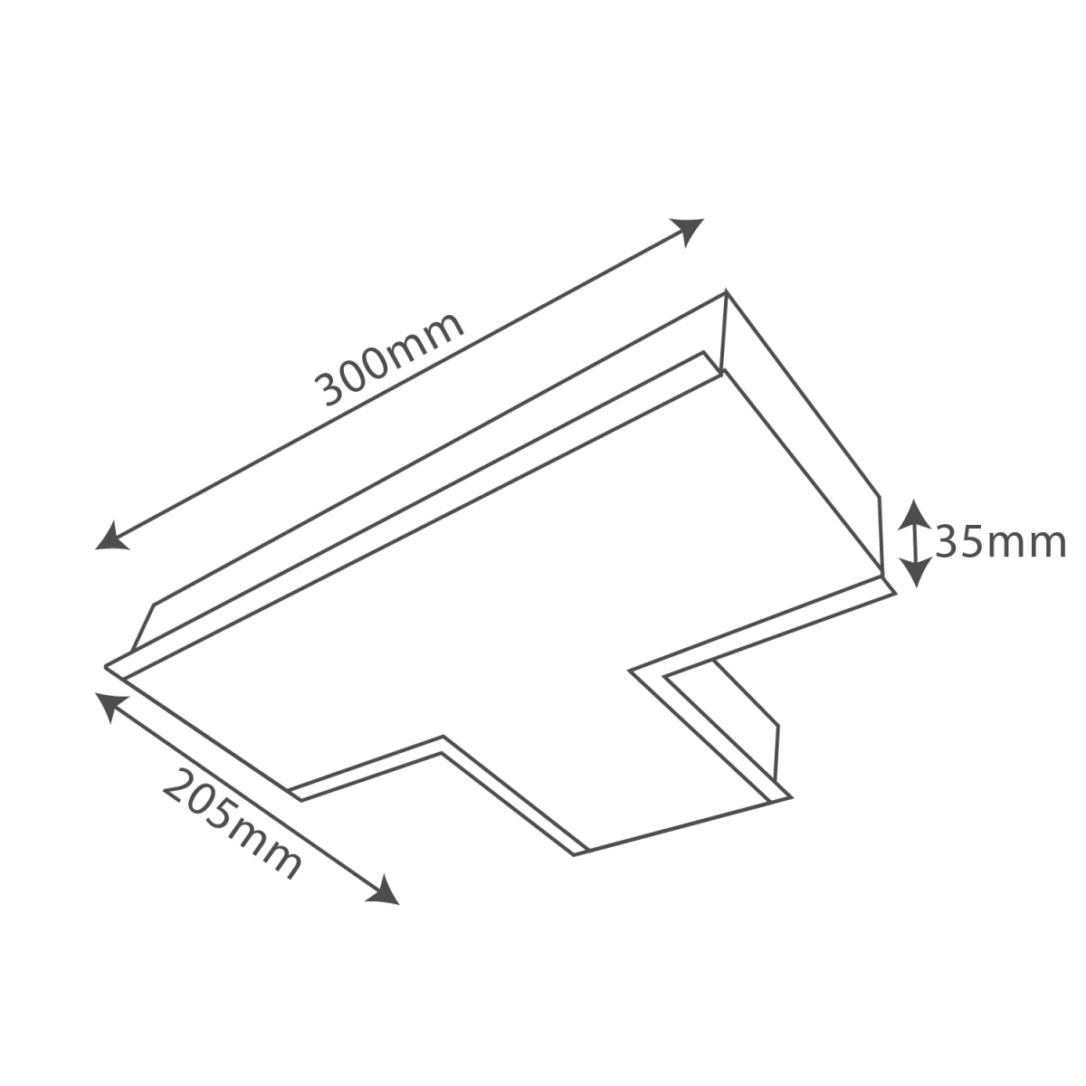 الترا لايت إنارة خطية داخل الجدار لون اسود قابلة للتوصيل (BR6075B)