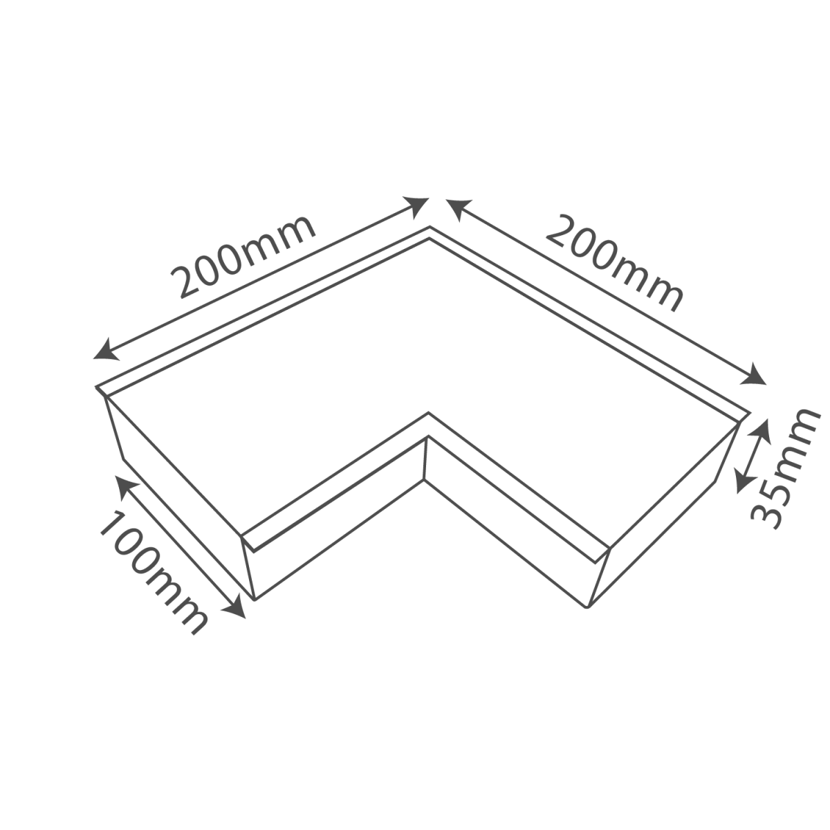 الترا لايت إنارة خطية داخل الجدار لون اسود قابلة للتوصيل (BR6075B)