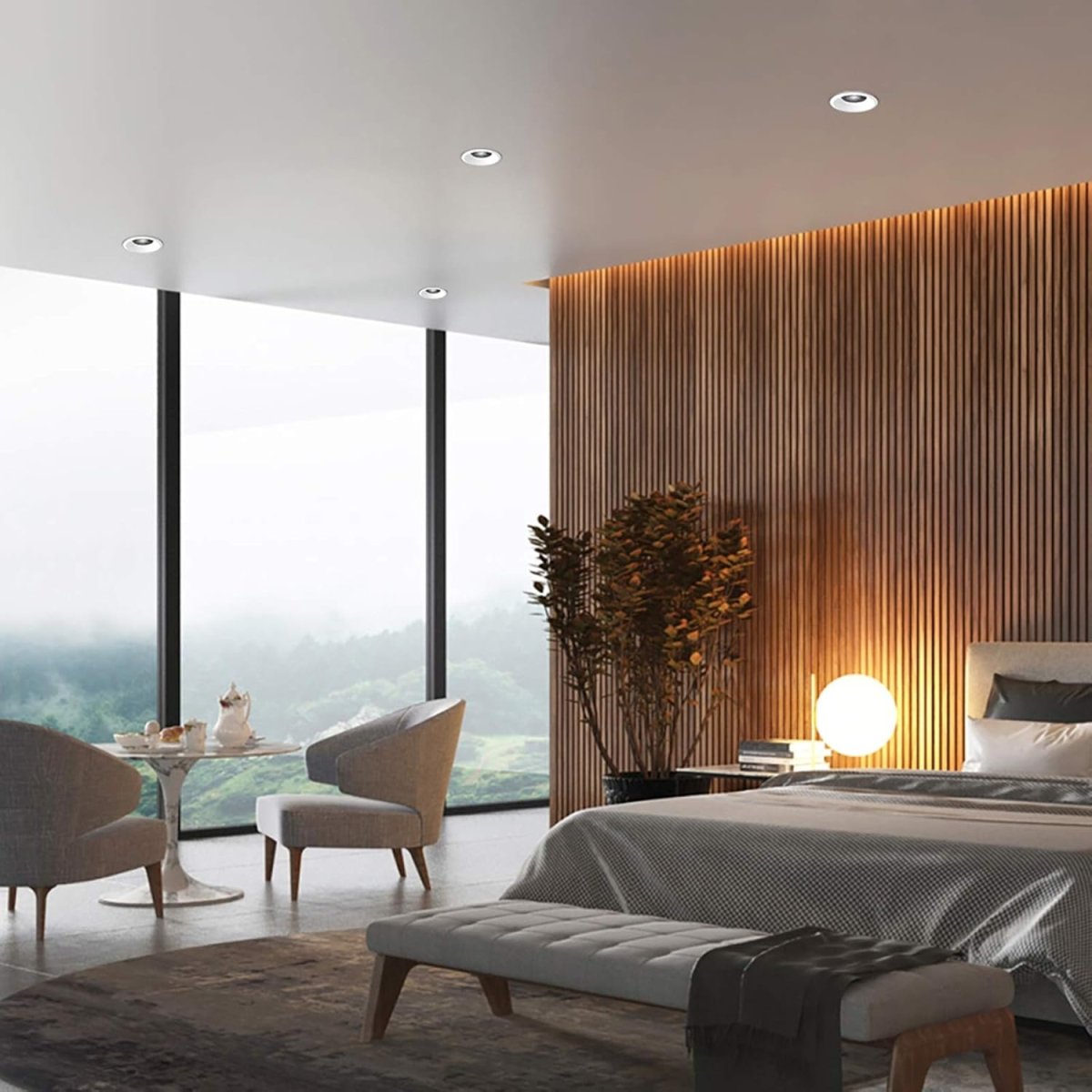 إنارة داون لايت بتقنية COB - مضاد للتوهج CRI 95 - إضاءة عالية الأداء (BR6772)