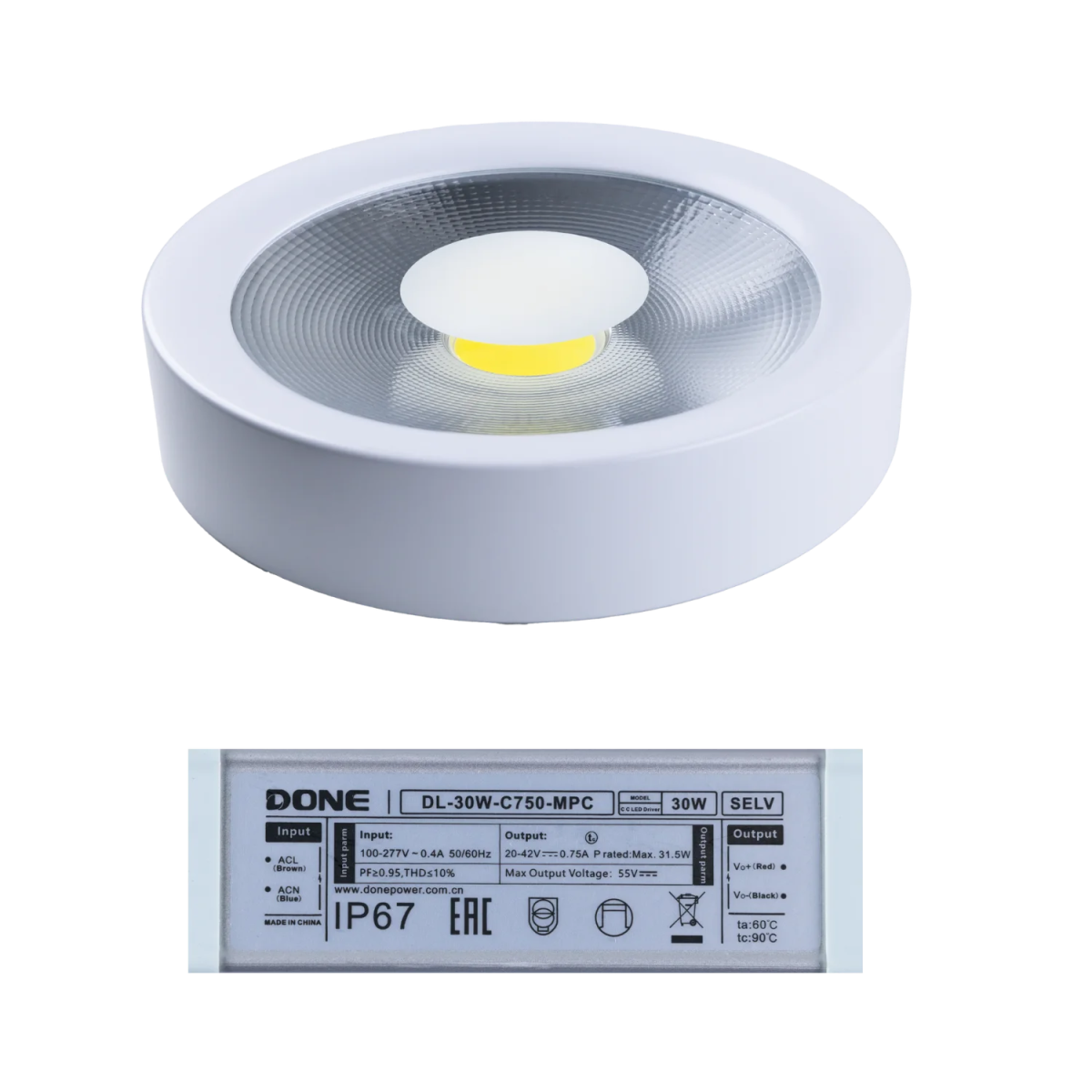 إنارة ليد سطحية بتصميم عصري من الترالايت مع ضمان سنتين (WY‑MCOB2446)