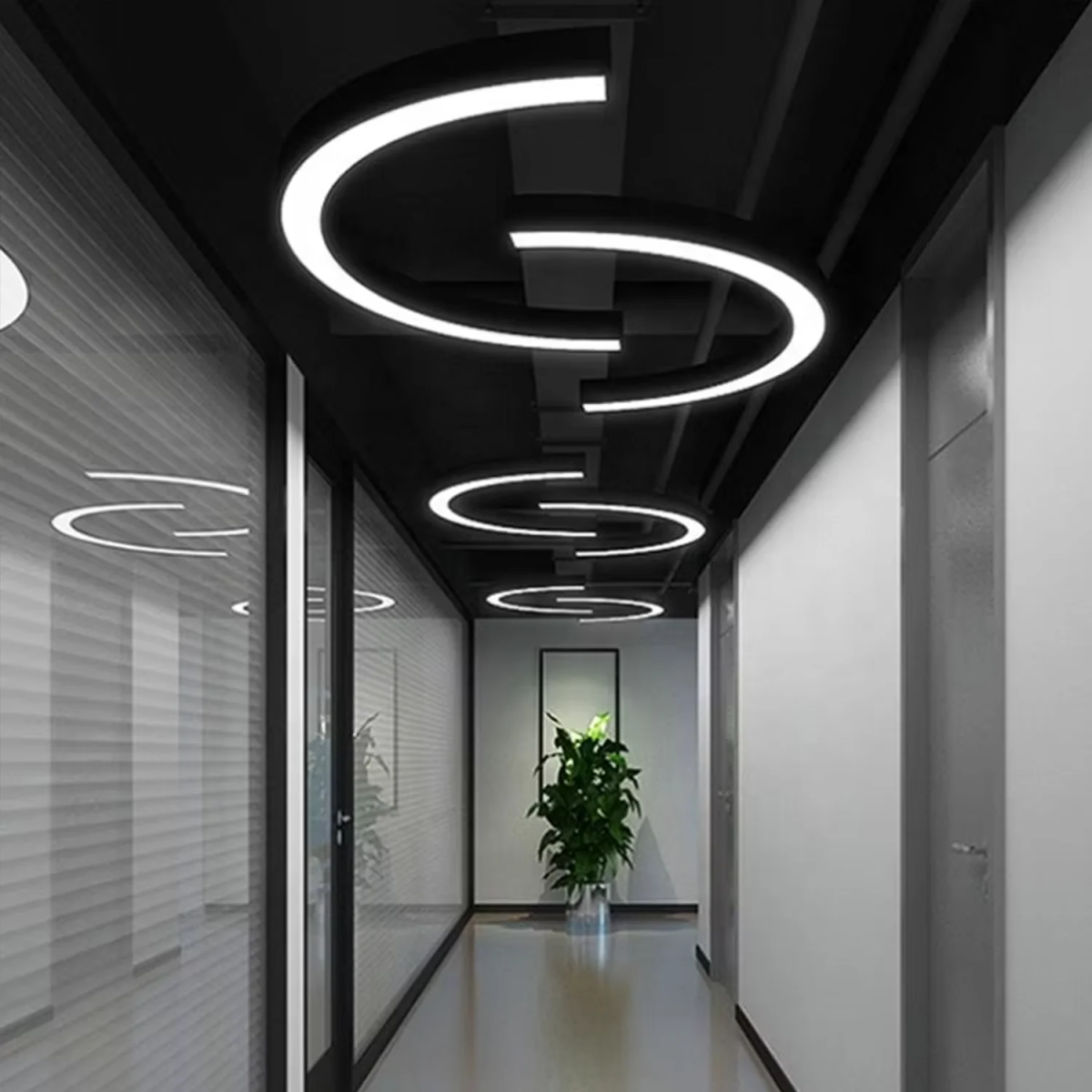 Ultralight Connectable LED Linear Light 40W (BR6752 Curve)