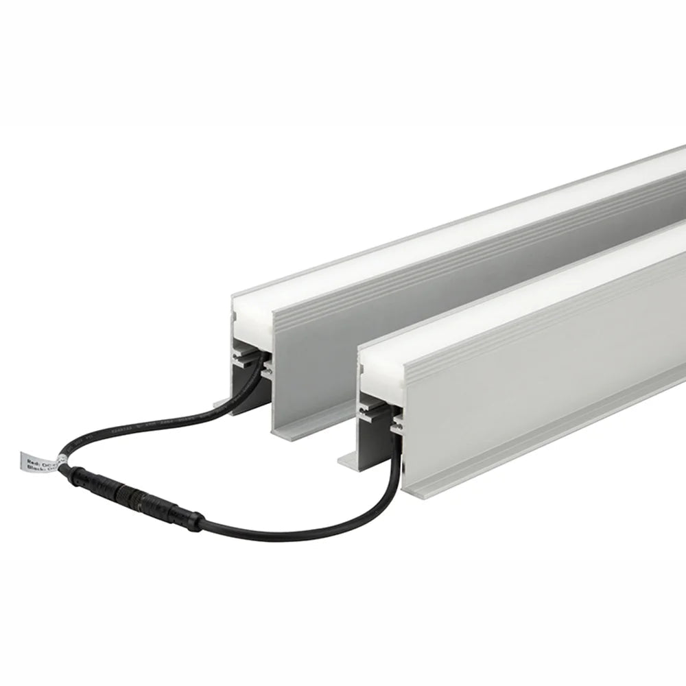 LED strip light with connectors on a white background