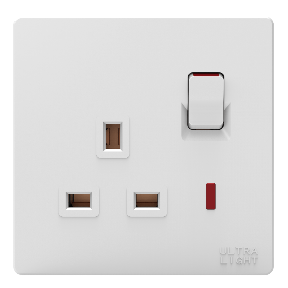 Ultralight Dune 13 Amp Wall Switch Socket (B12-017)