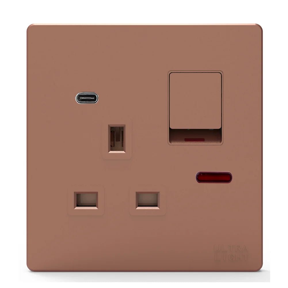 الترالايت ديون فيش بمفتاح 13A + Type C مع نيون (B12-067)