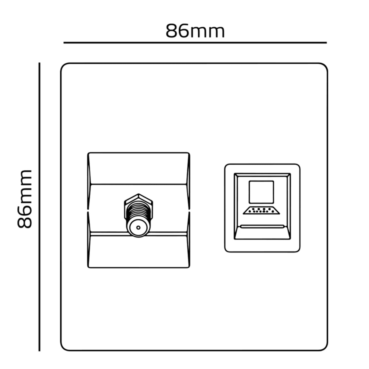 الترالايت ديون فيش دش و كمبيوتر CAT6  (B12-085)