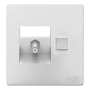 A dual wall socket (Satellite + Telephone)