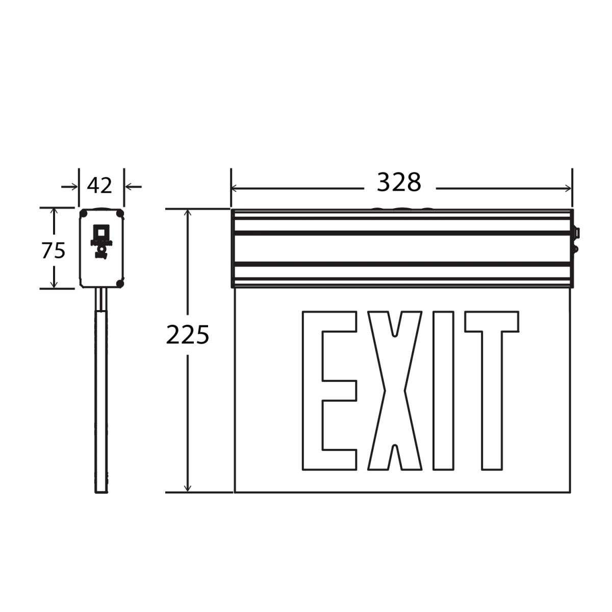 Ultralight Emergency LED Exit Signs 3.5W (JELEX)