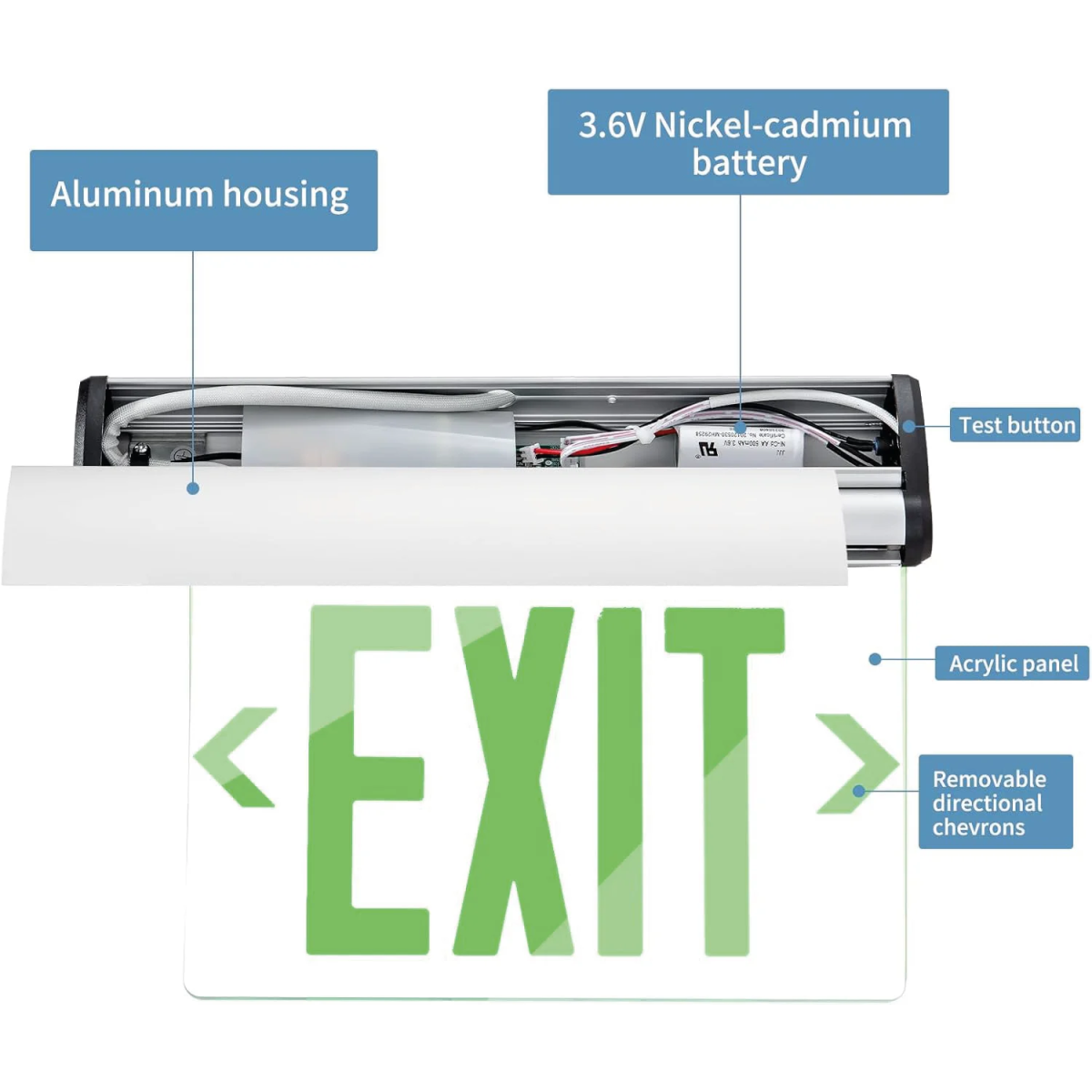 Ultralight Emergency LED Exit Signs 3.5W (JELEX)