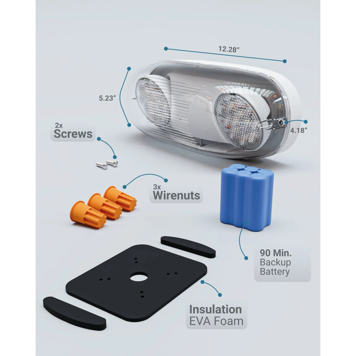 Ultralight Emergency LED Lighting 4W IP65 (JLEU5WP)