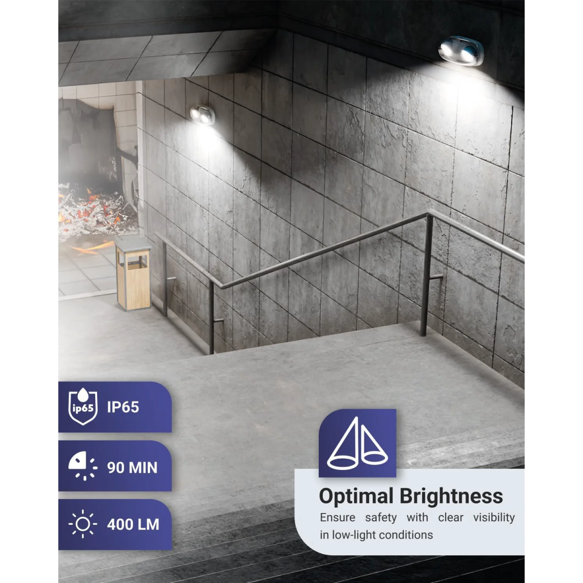 إنارة ليد للطوارئ الترالايت 4 واط IP65 (JLEU5WP)