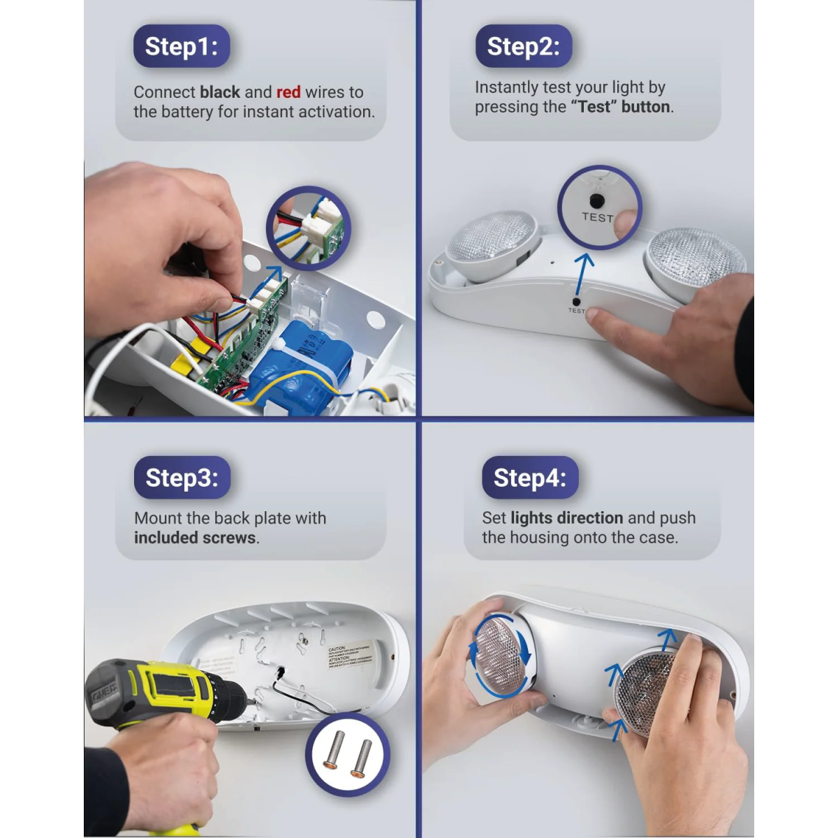 Ultralight Emergency LED Lighting 4W IP65 (JLEU5WP)