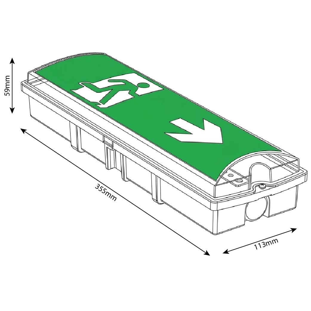 Ultralight Emergency Light - Exit Signs (UTL-EBH)