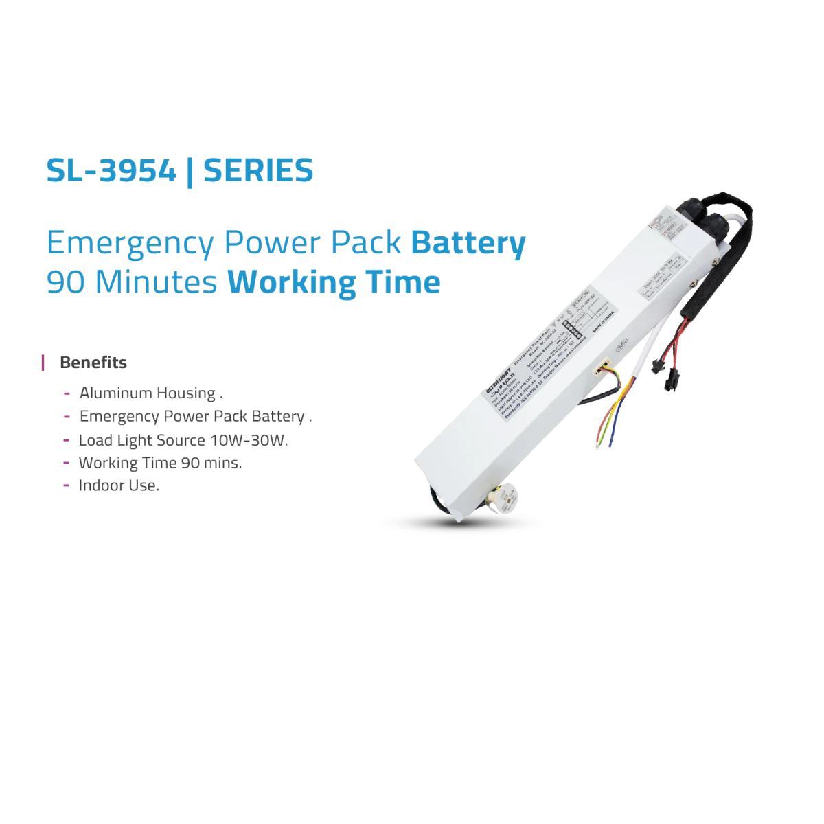 Ultralight Emergency Power Pack - 30W - IP30 (SL-3954-30)