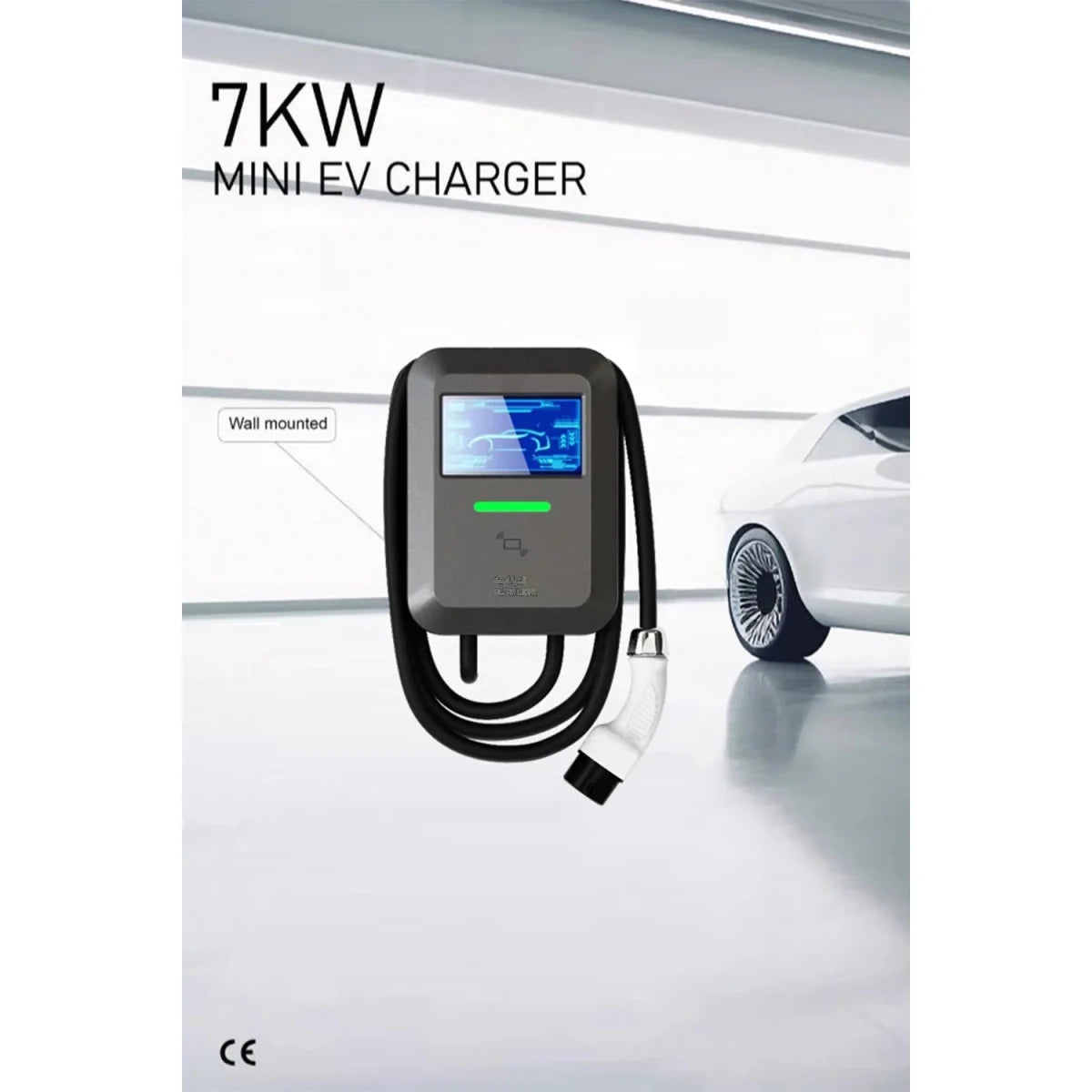 الترالايت شاحن سيارة كهربائي 7 كيلو واط قابل للتشغيل بتطبيق الجوال أو الكرت (UL-EVC2501)