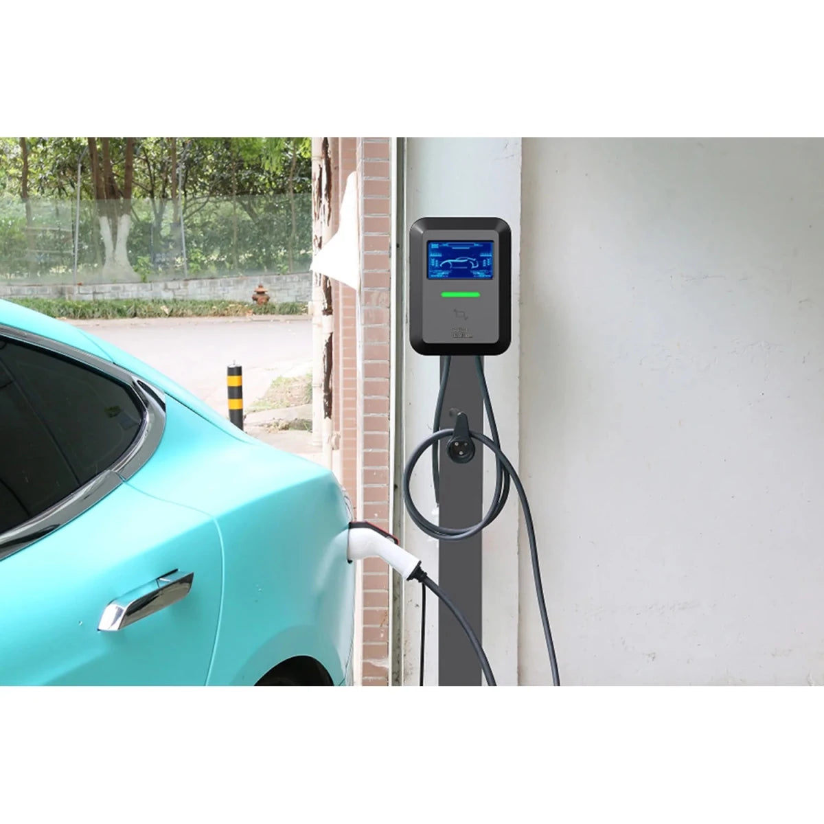الترالايت شاحن سيارة كهربائي 7 كيلو واط قابل للتشغيل بتطبيق الجوال أو الكرت (UL-EVC2501)