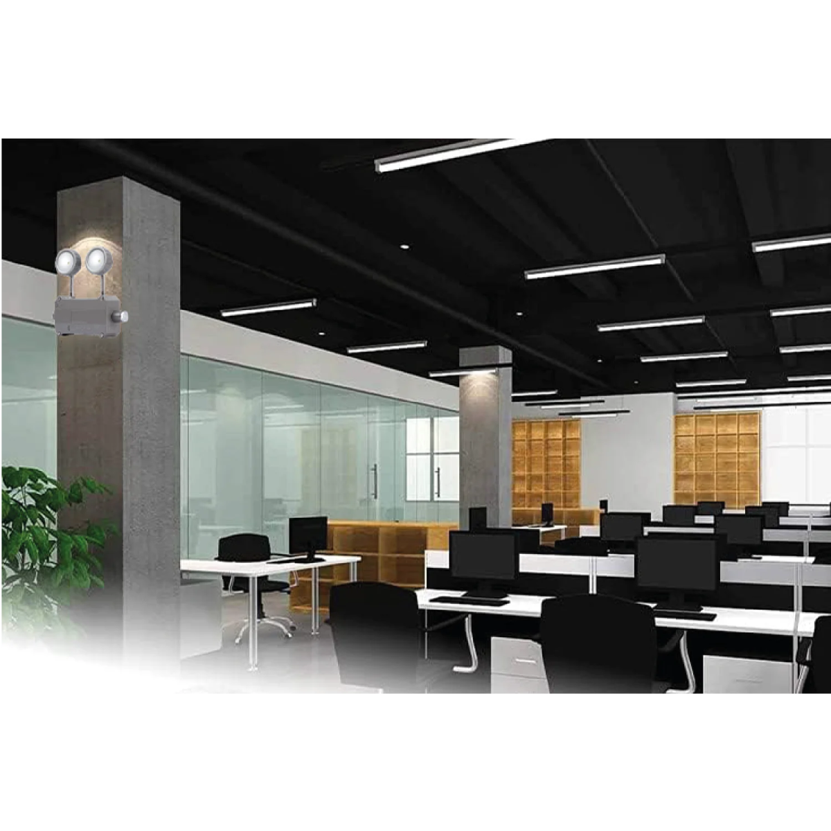 Ultralight Explosion Proof Emergency Light – Twin Spot LED, IP65 Waterproof (JY-1009)