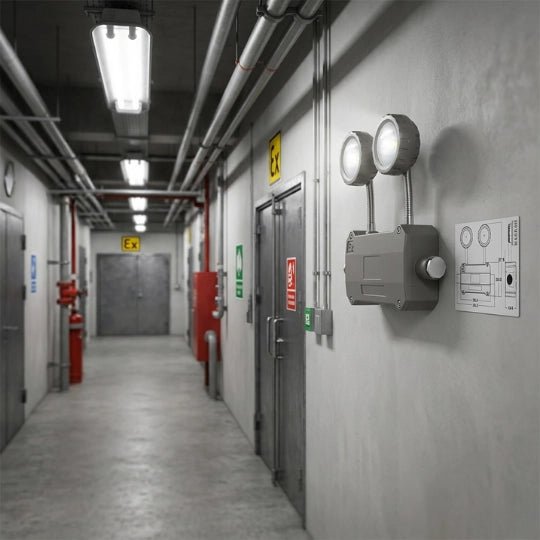 Ultralight Explosion Proof Emergency Light – Twin Spot LED, IP65 Waterproof (JY-1009)