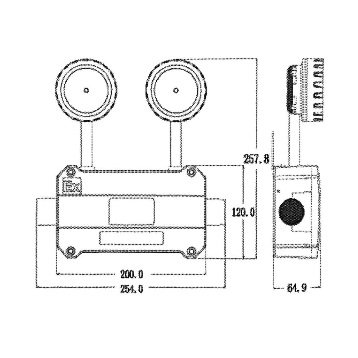 Ultralight Explosion Proof Emergency Light – Twin Spot LED, IP65 Waterproof (JY-1009)