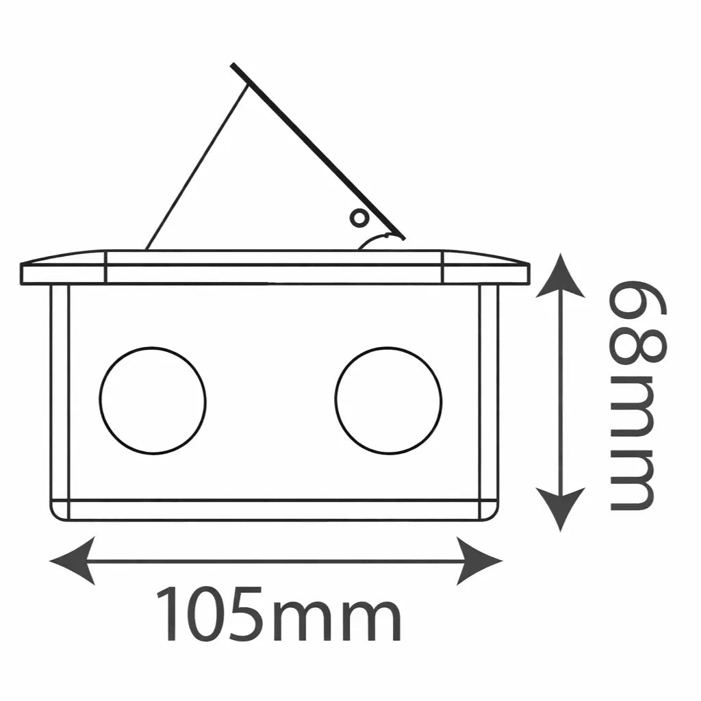 Ultralight Floor Box - Double Socket (SLH)