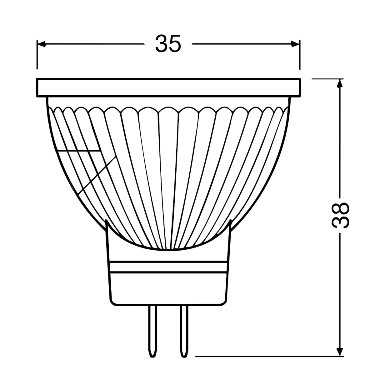 الترا لايت لمبة ليد مصنوعة من الزجاج قابلة للتخفيت بقاعدة GU5.3 (WY-BLMR16)