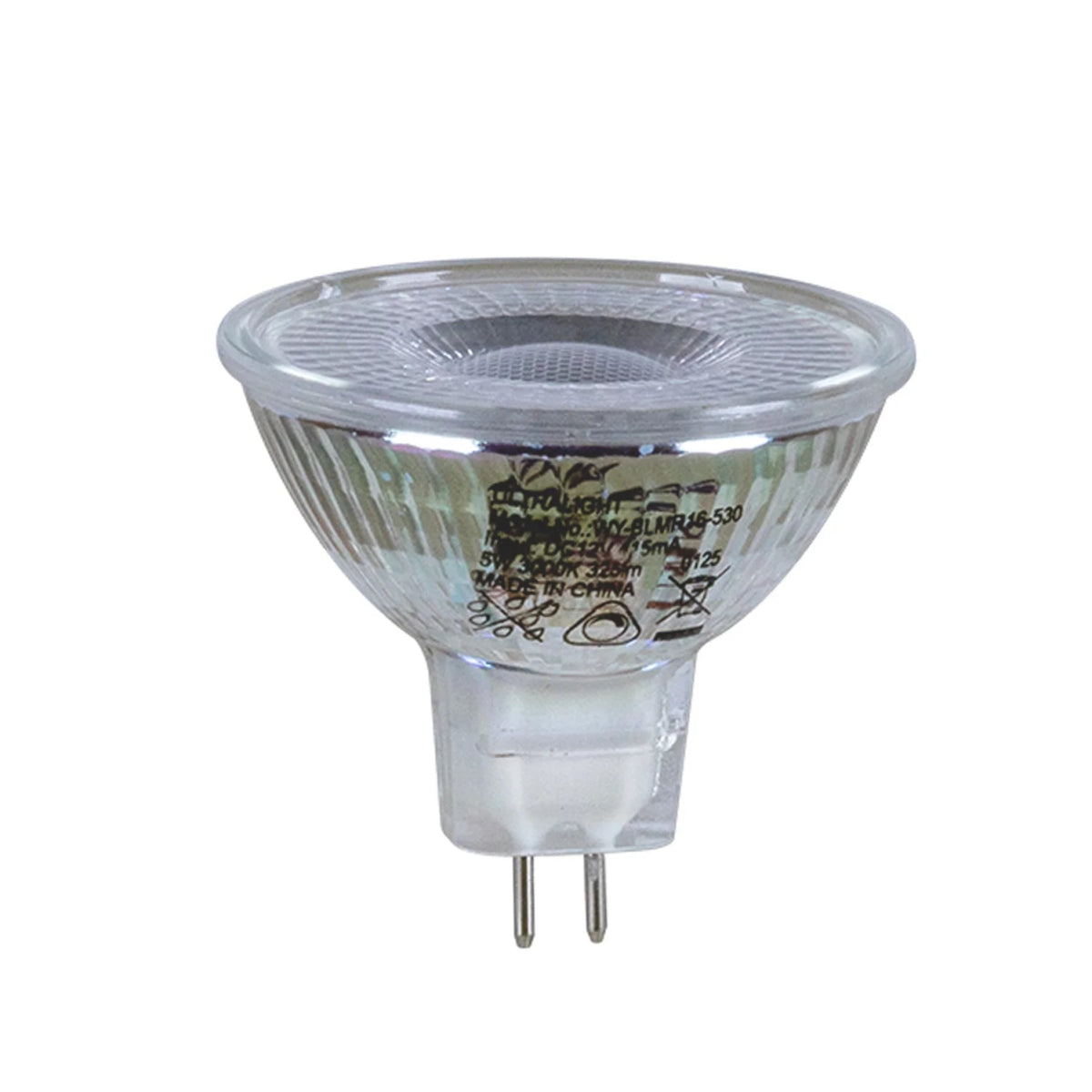 الترا لايت لمبة ليد مصنوعة من الزجاج قابلة للتخفيت بقاعدة GU5.3 (WY-BLMR16)