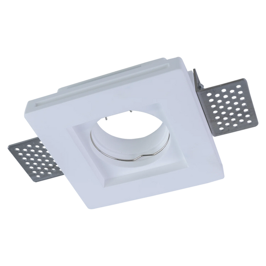 Square recessed ceiling light fixture on a white background