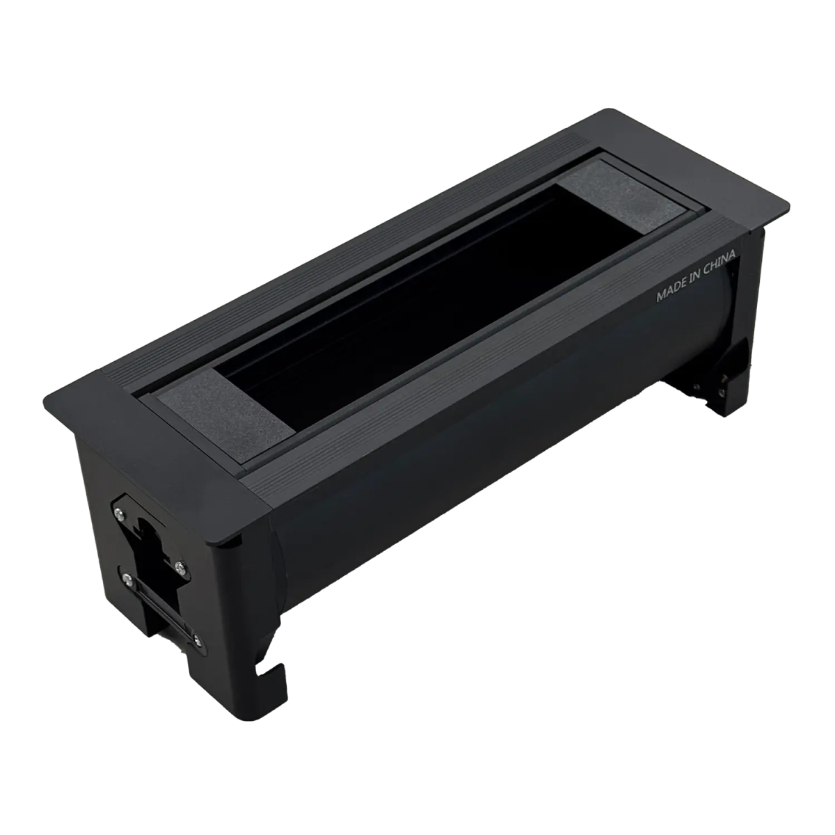 Ultralight Hidden Electric Desktop Socket | Manual Flip-Up Table Box (STS-256)