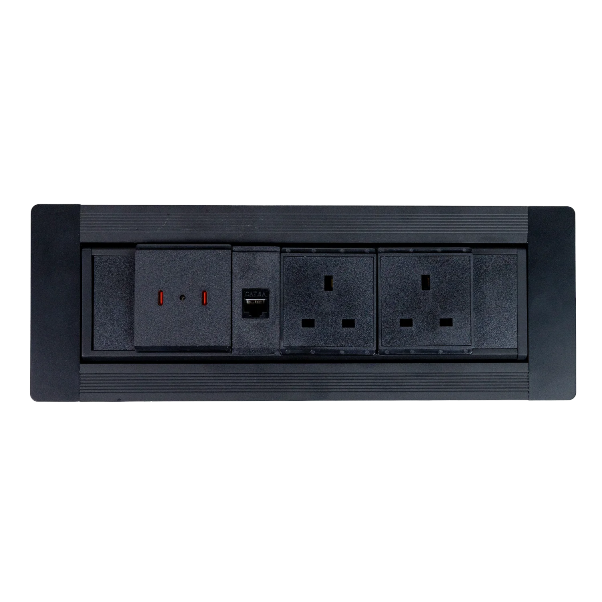 Ultralight Hidden Electric Desktop Socket | Manual Flip-Up Table Box (STS-256)