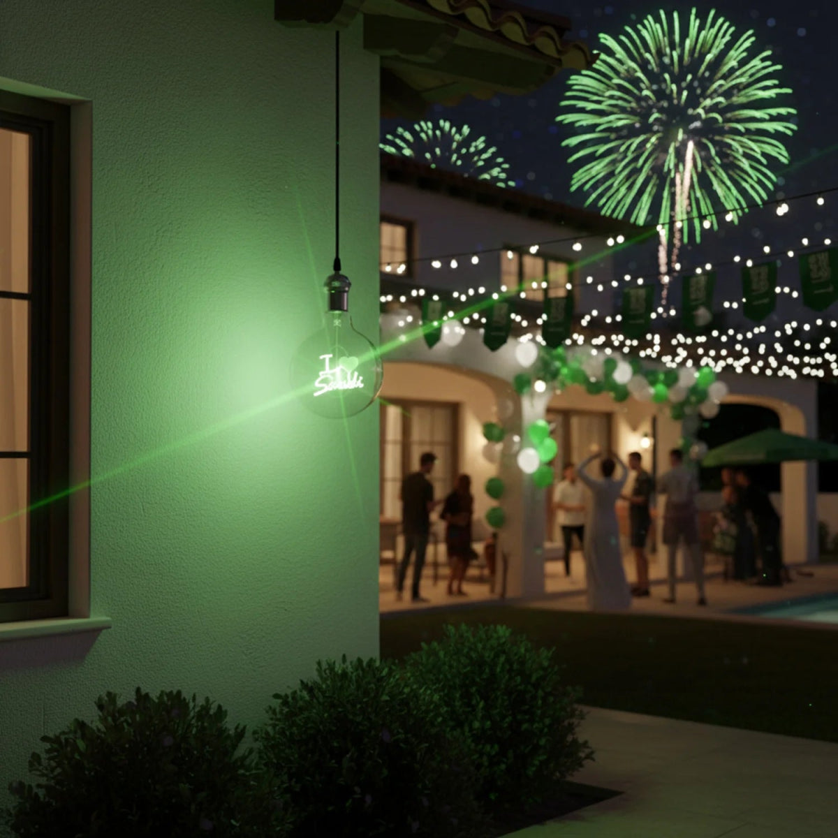 Ultralight G125 I Love Saudi Bulb Shape Letter Vintage Style (G125)