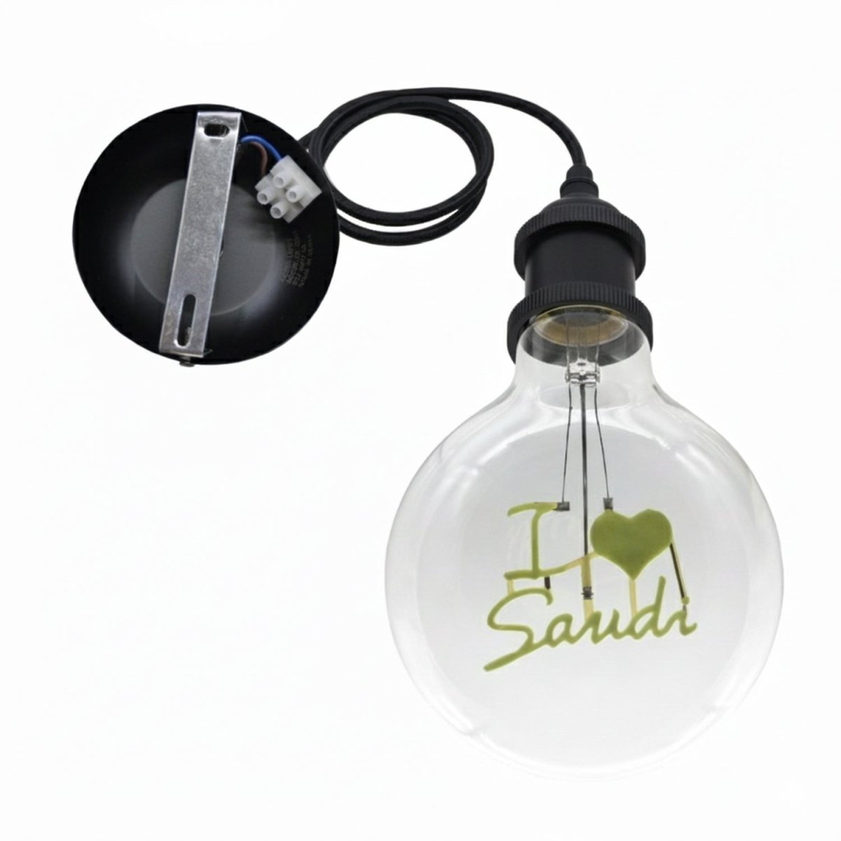 Ultralight G125 I Love Saudi Bulb Shape Letter Vintage Style (G125)