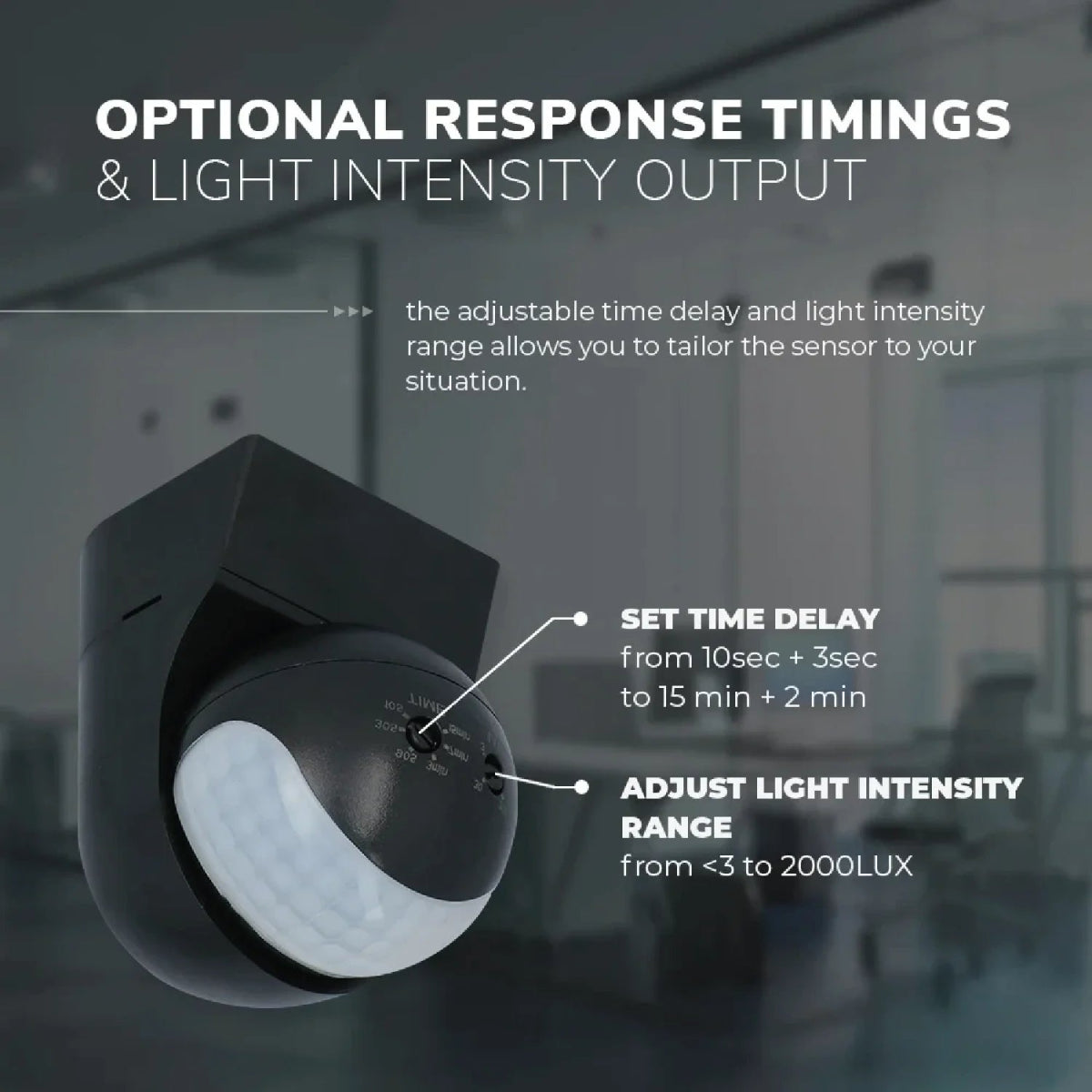 Ultralight Infrared Motion Sensor IP44 - 180° Rotating Joint - 5 years Warranty (ST11)