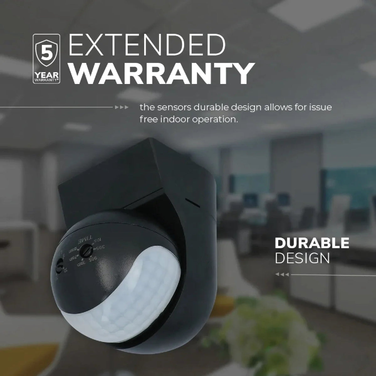 Ultralight Infrared Motion Sensor IP44 - 180° Rotating Joint - 5 years Warranty (ST11)