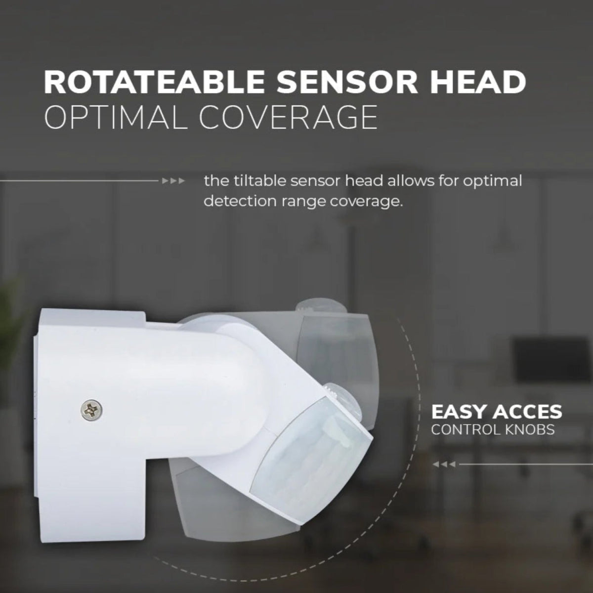 Ultralight Infrared Motion Sensor IP65 - 180° Rotating Joint 5 Years Warranty (ST15B)