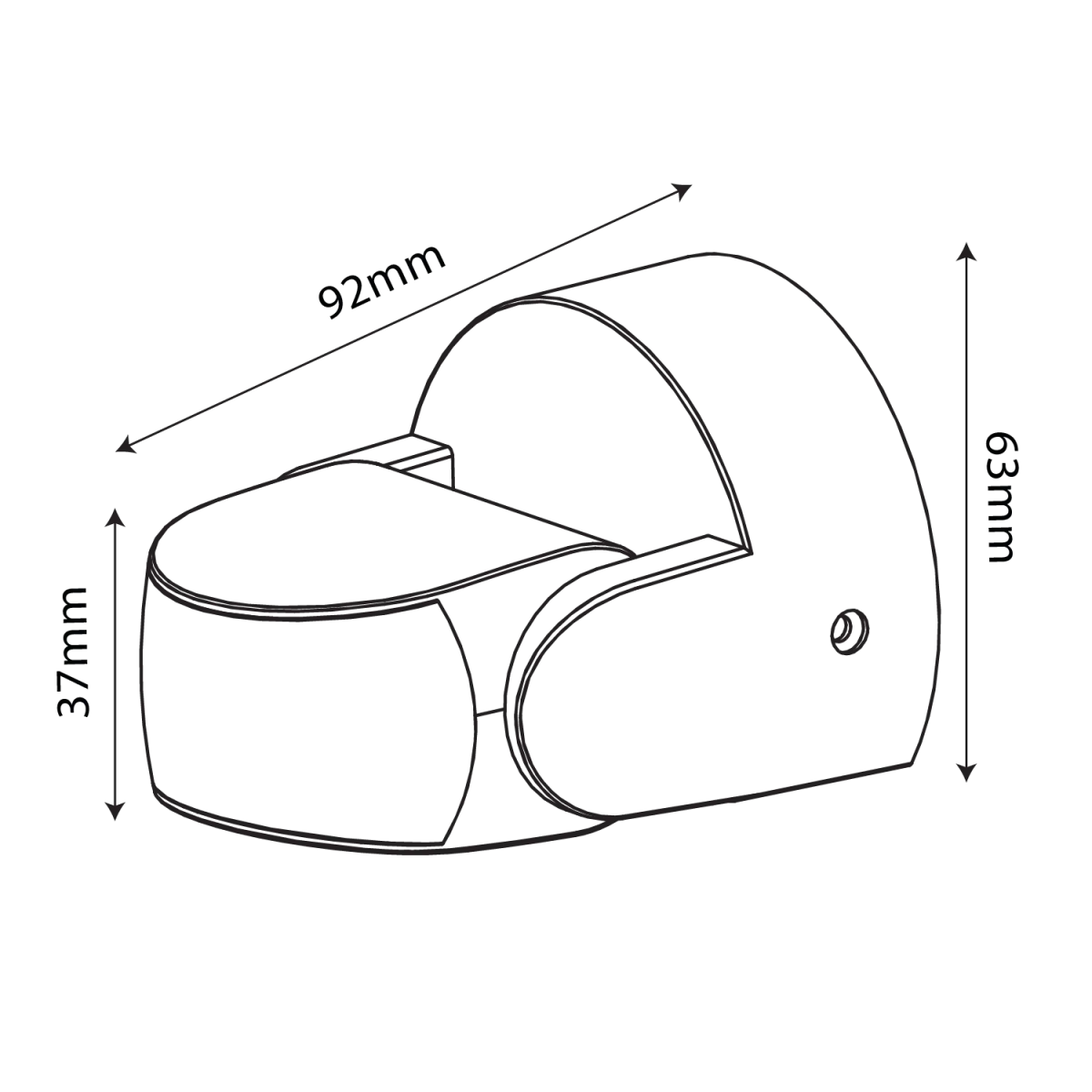 Ultralight Infrared Motion Sensor IP65 - 180° Rotating Joint 5 Years Warranty (ST15B)