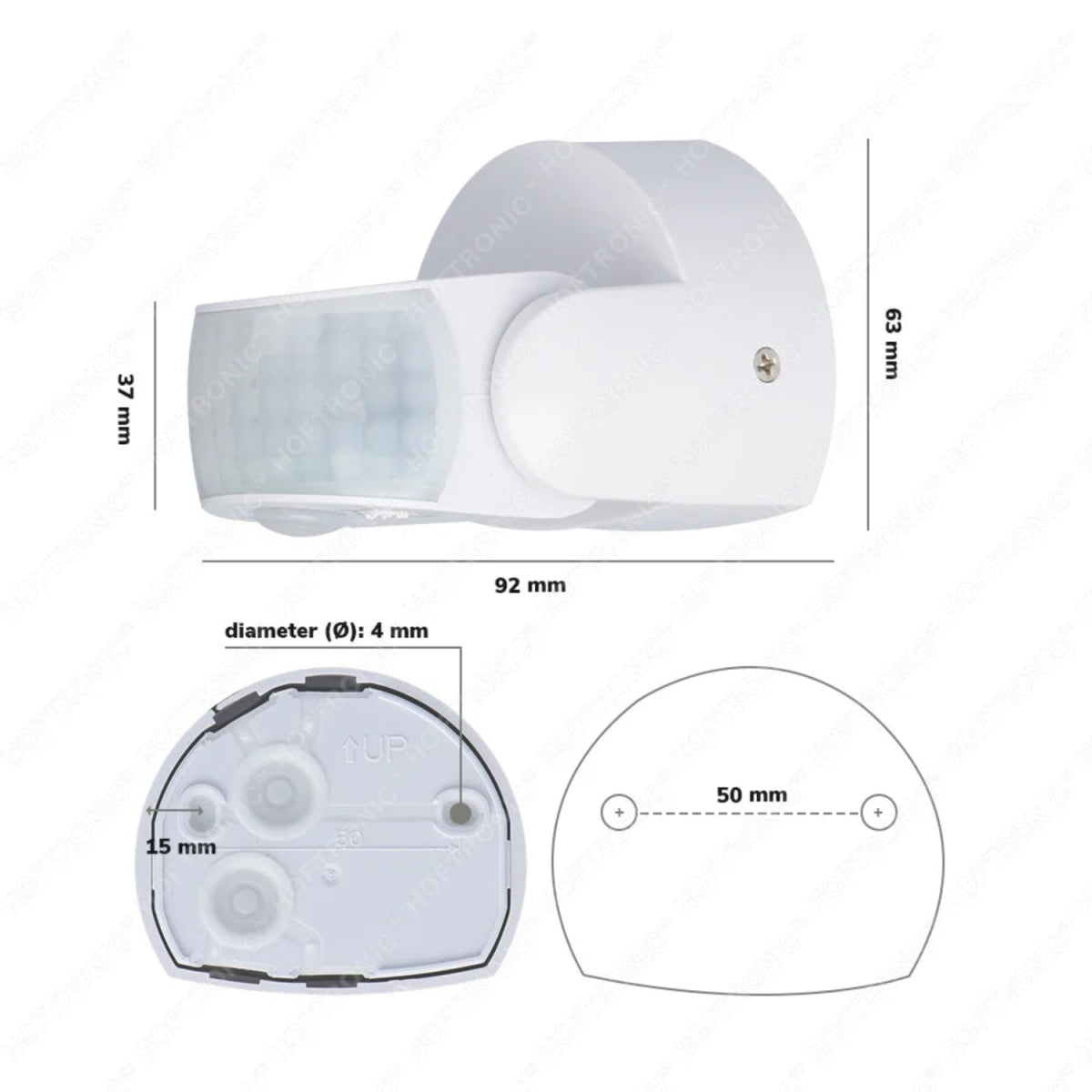 Ultralight Infrared Motion Sensor IP65 - 180° Rotating Joint 5 Years Warranty (ST15B)