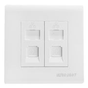 Ultralight Innova Double Network Socket (W86/2LAN/B)