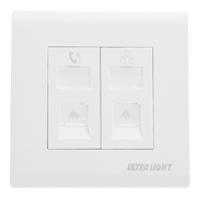 Ultralight Innova Telephone and Network Socket (W86/1TEL/1LAN)