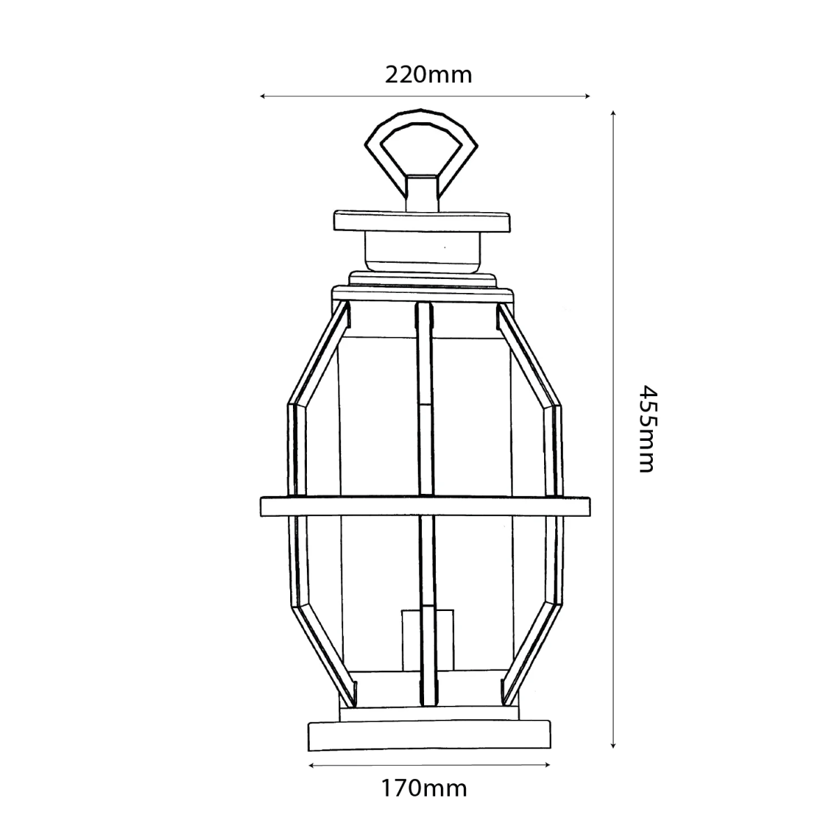 إنارة خارجية شكل فانوس الترا لايت E27  (0445-Family)