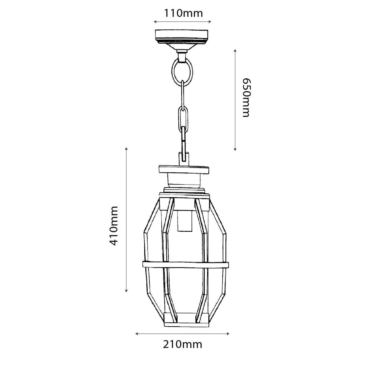 إنارة خارجية شكل فانوس الترا لايت E27  (0445-Family)