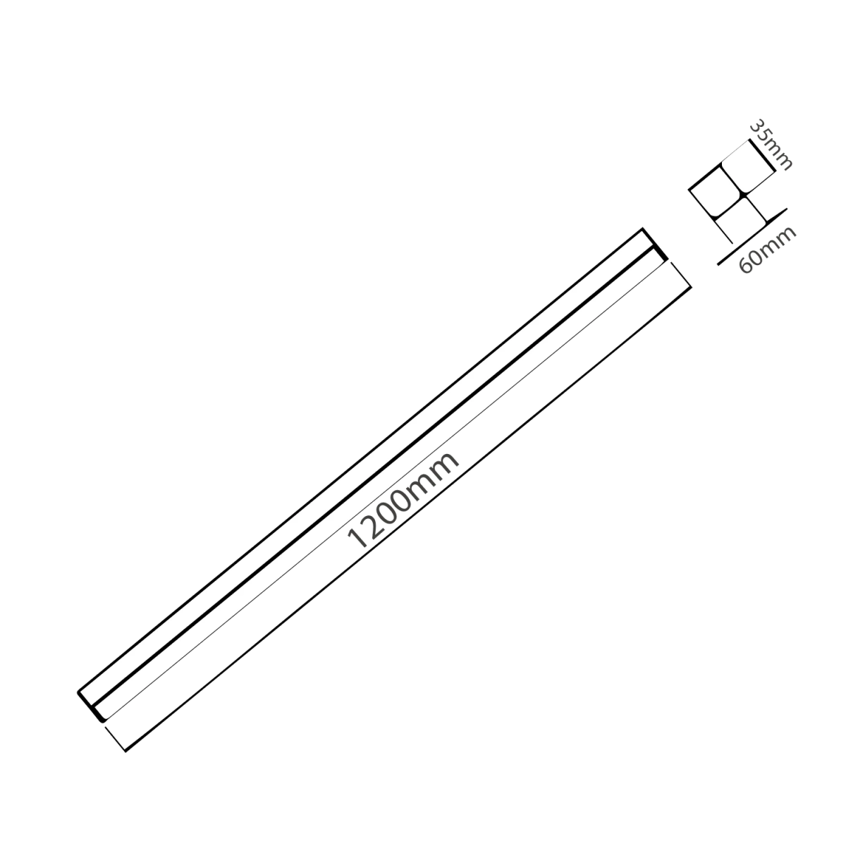 إطار إنارة باتن خطية 1.2 متر 60 واط (MXL2134)