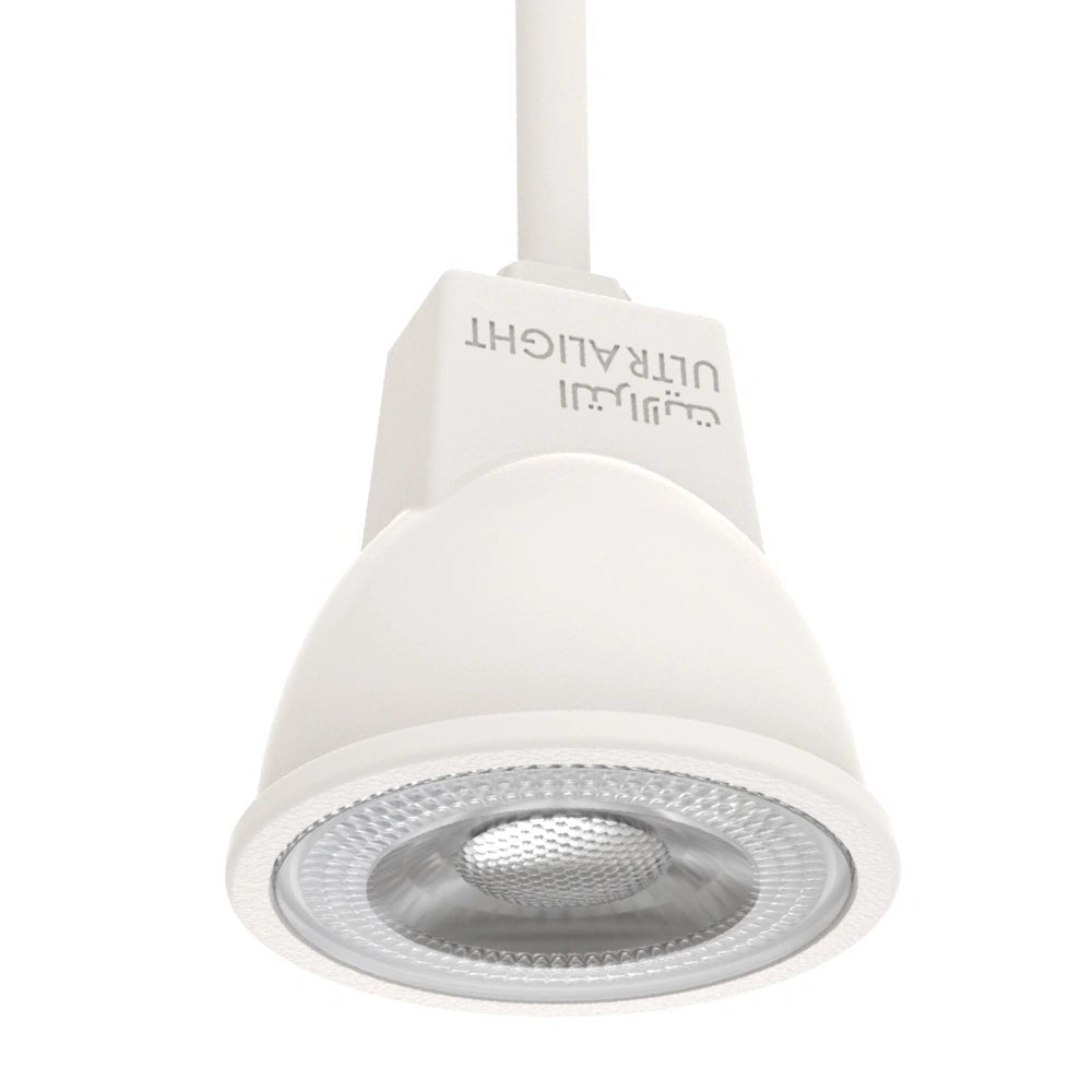 White LED light bulb on a white background