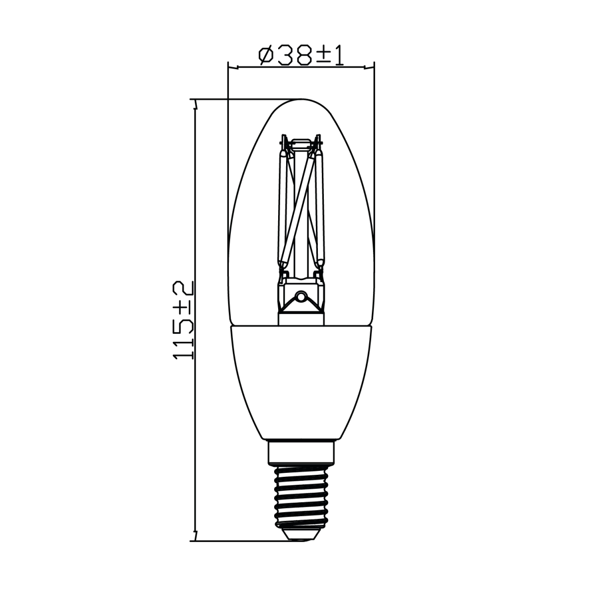 لمبة الترالايت 3.7 واط وقاعدة E14 مع ضمان خمس سنوات (UTL-C600SG)